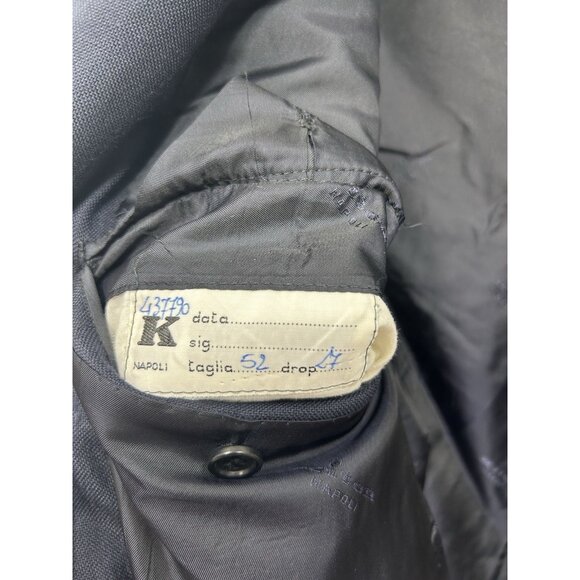 Kiton Napoli 100% Cashmere Mens Blazer Sport Coat Size 52 Drop L7 Navy Blue - Picture 8 of 11